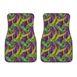 Mardi Gras Palm Leaf Pattern Print Front Car Floor Mats