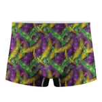 Mardi Gras Palm Leaf Pattern Print Men's Boxer Briefs