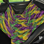 Mardi Gras Palm Leaf Pattern Print Pet Car Back Seat Cover