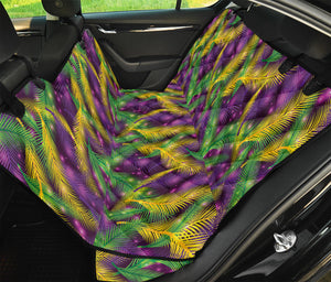 Mardi Gras Palm Leaf Pattern Print Pet Car Back Seat Cover