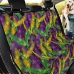 Mardi Gras Palm Leaf Pattern Print Pet Car Back Seat Cover