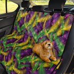 Mardi Gras Palm Leaf Pattern Print Pet Car Back Seat Cover