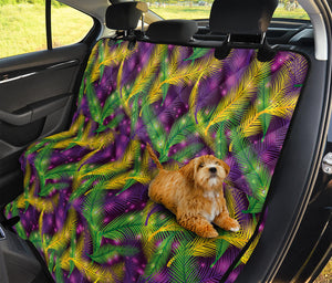 Mardi Gras Palm Leaf Pattern Print Pet Car Back Seat Cover