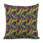 Mardi Gras Palm Leaf Pattern Print Pillow Cover