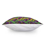 Mardi Gras Palm Leaf Pattern Print Pillow Cover