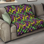 Mardi Gras Palm Leaf Pattern Print Quilt