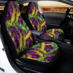 Mardi Gras Palm Leaf Pattern Print Universal Fit Car Seat Covers