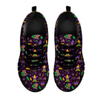 Mardi Gras Party Pattern Print Black Sneakers