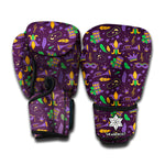Mardi Gras Party Pattern Print Boxing Gloves