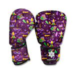 Mardi Gras Party Pattern Print Boxing Gloves