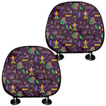 Mardi Gras Party Pattern Print Car Headrest Covers