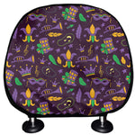 Mardi Gras Party Pattern Print Car Headrest Covers