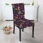 Mardi Gras Party Pattern Print Dining Chair Slipcover