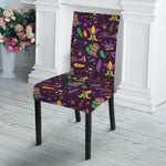 Mardi Gras Party Pattern Print Dining Chair Slipcover