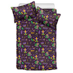 Mardi Gras Party Pattern Print Duvet Cover Bedding Set