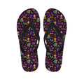 Mardi Gras Party Pattern Print Flip Flops