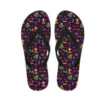 Mardi Gras Party Pattern Print Flip Flops