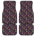 Mardi Gras Party Pattern Print Front and Back Car Floor Mats