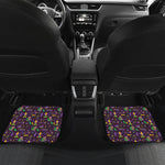 Mardi Gras Party Pattern Print Front and Back Car Floor Mats