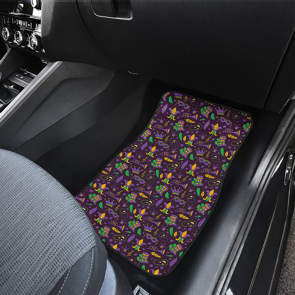 Mardi Gras Party Pattern Print Front Car Floor Mats
