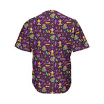 Mardi Gras Party Pattern Print Men's Baseball Jersey