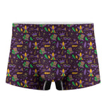 Mardi Gras Party Pattern Print Men's Boxer Briefs