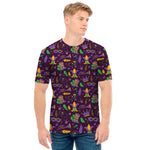 Mardi Gras Party Pattern Print Men's T-Shirt