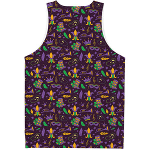 Mardi Gras Party Pattern Print Men's Tank Top