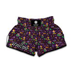 Mardi Gras Party Pattern Print Muay Thai Boxing Shorts