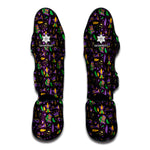 Mardi Gras Party Pattern Print Muay Thai Shin Guard