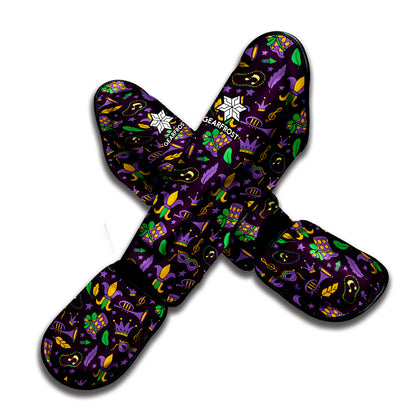 Mardi Gras Party Pattern Print Muay Thai Shin Guard