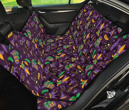 Mardi Gras Party Pattern Print Pet Car Back Seat Cover