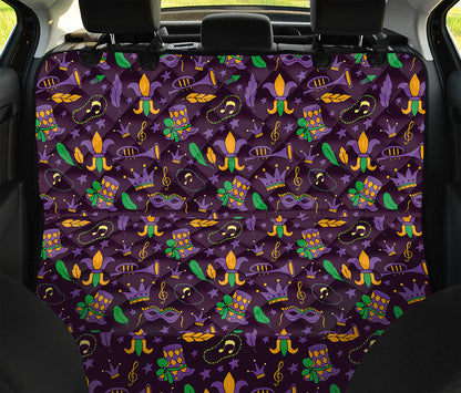 Mardi Gras Party Pattern Print Pet Car Back Seat Cover