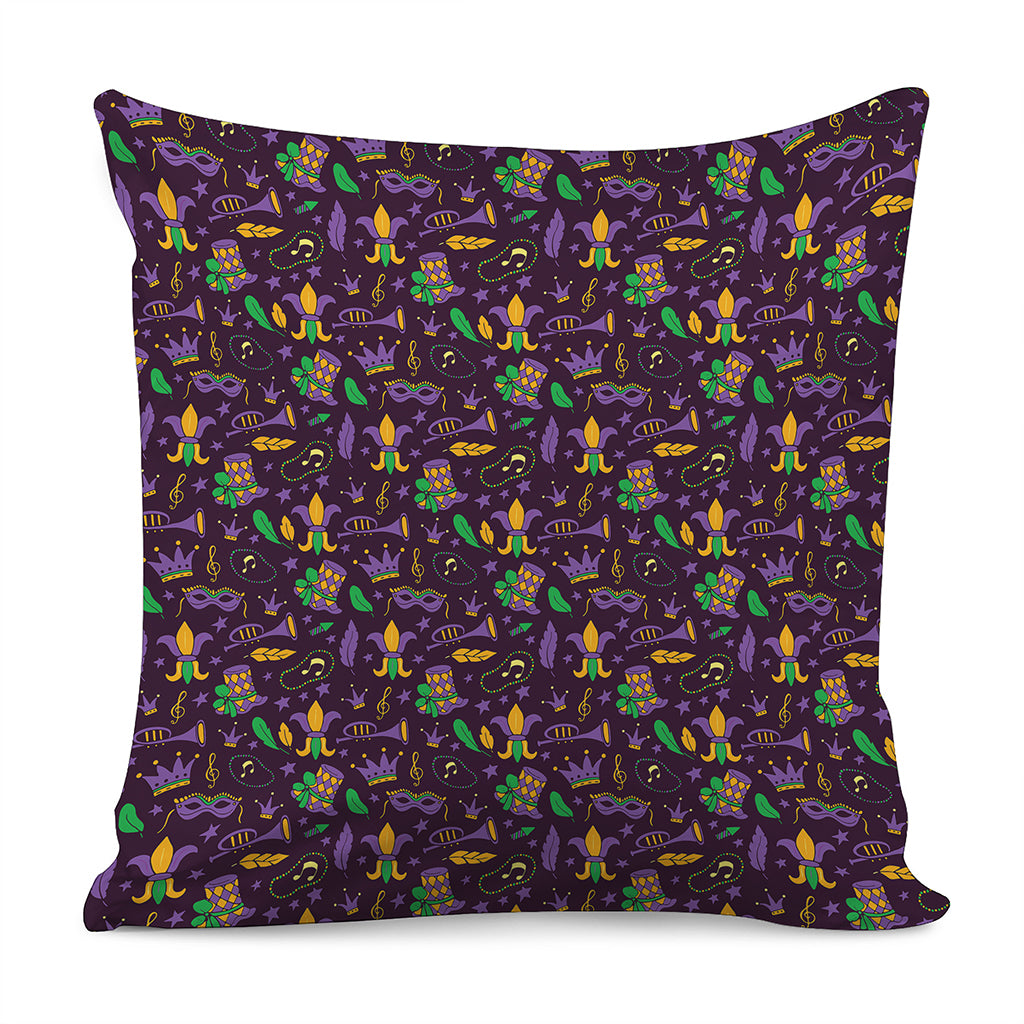 Mardi Gras Party Pattern Print Pillow Cover