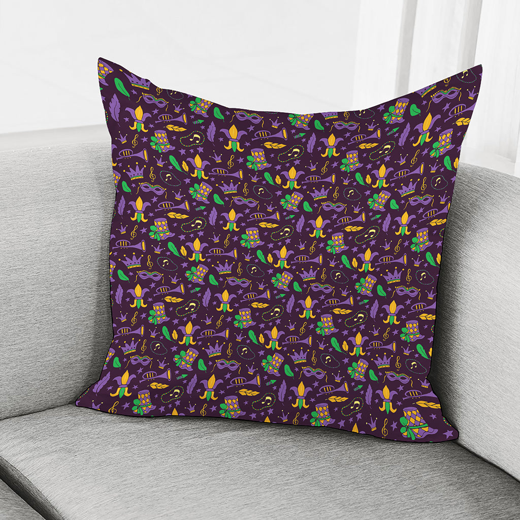 Mardi Gras Party Pattern Print Pillow Cover