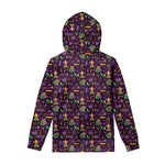Mardi Gras Party Pattern Print Pullover Hoodie