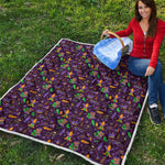 Mardi Gras Party Pattern Print Quilt