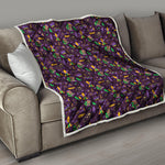 Mardi Gras Party Pattern Print Quilt