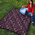 Mardi Gras Party Pattern Print Quilt