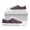 Mardi Gras Party Pattern Print White Low Top Sneakers