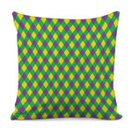 Mardi Gras Plaid Pattern Print Pillow Cover