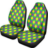 Mardi Gras Plaid Pattern Print Universal Fit Car Seat Covers