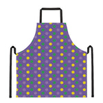 Mardi Gras Polka Dot Pattern Print Apron