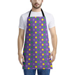 Mardi Gras Polka Dot Pattern Print Apron