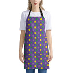 Mardi Gras Polka Dot Pattern Print Apron