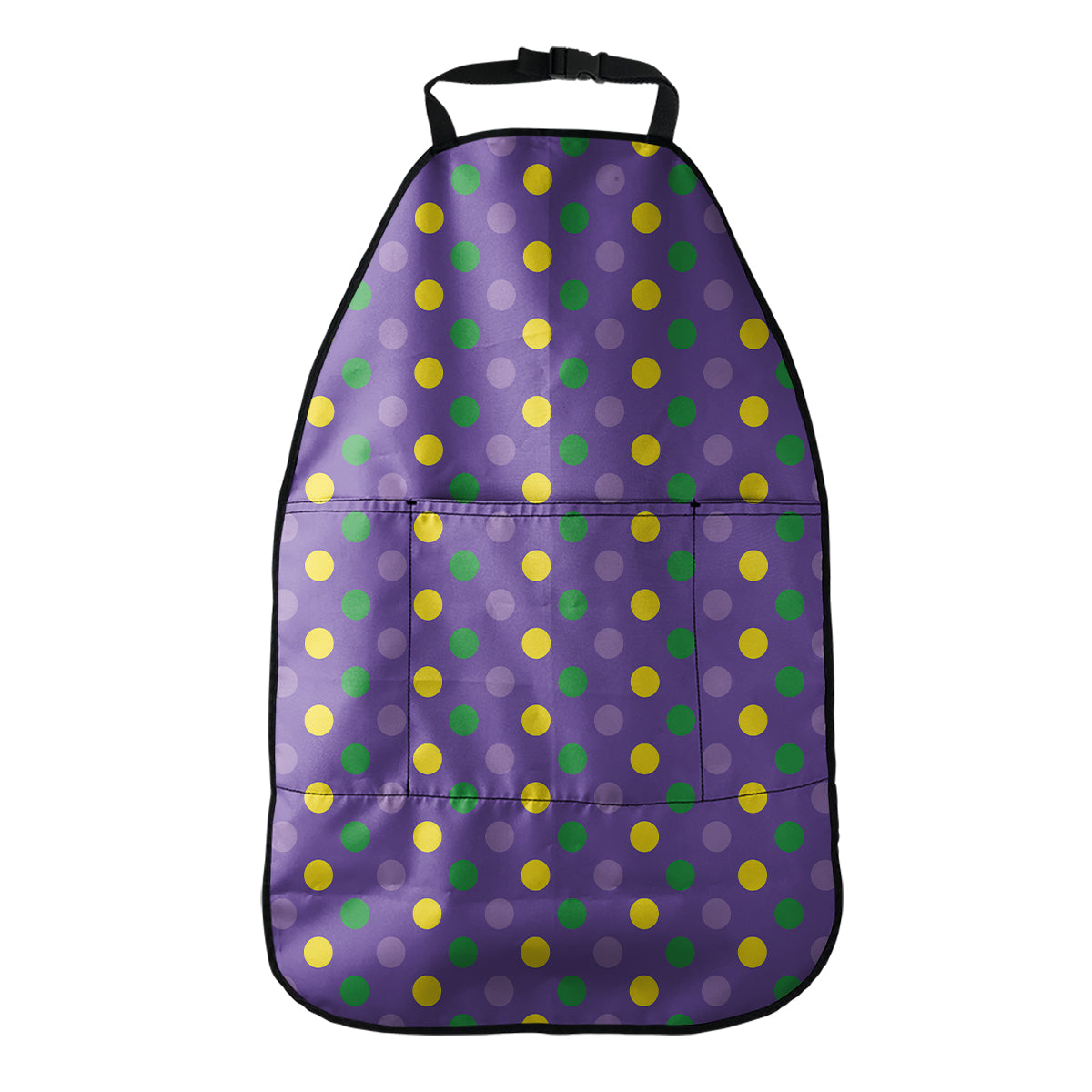 Mardi Gras Polka Dot Pattern Print Car Seat Organizers
