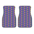 Mardi Gras Polka Dot Pattern Print Front Car Floor Mats