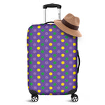 Mardi Gras Polka Dot Pattern Print Luggage Cover
