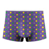 Mardi Gras Polka Dot Pattern Print Men's Boxer Briefs