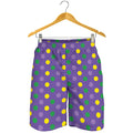 Mardi Gras Polka Dot Pattern Print Men's Shorts